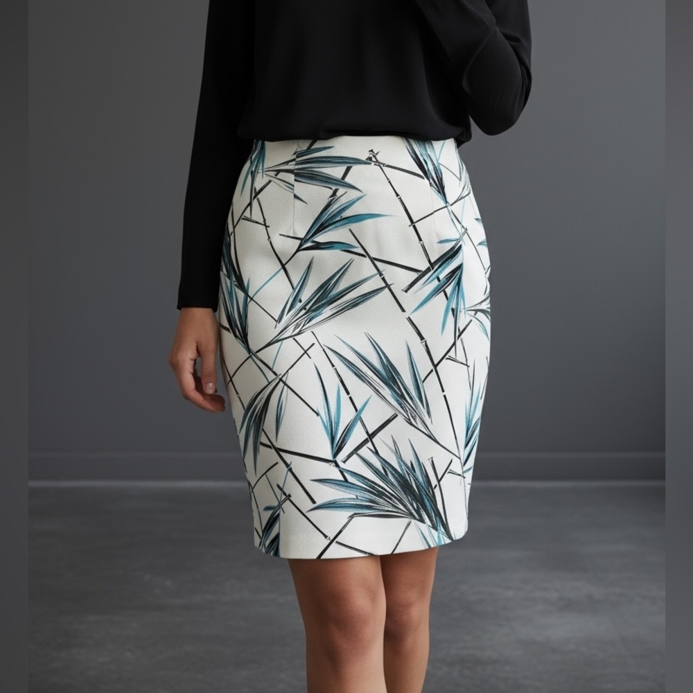 WHITE HOUSE BLACK MARKET Women Pencil Skirt Leaf size 10 career business mature